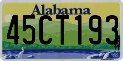 AL license plate 45CT193
