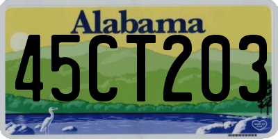 AL license plate 45CT203