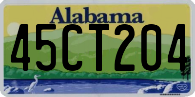 AL license plate 45CT204