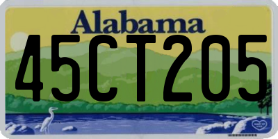 AL license plate 45CT205