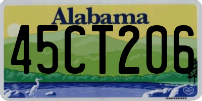 AL license plate 45CT206
