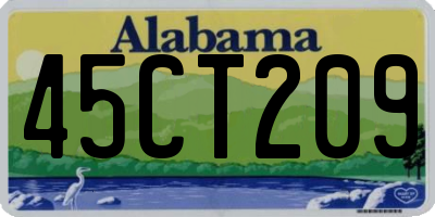 AL license plate 45CT209