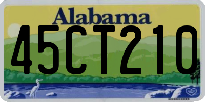AL license plate 45CT210