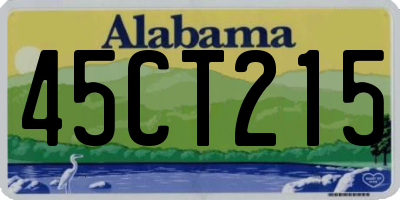 AL license plate 45CT215