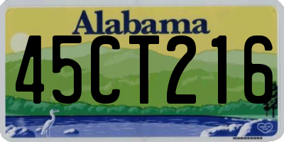 AL license plate 45CT216