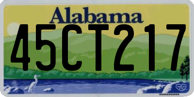 AL license plate 45CT217