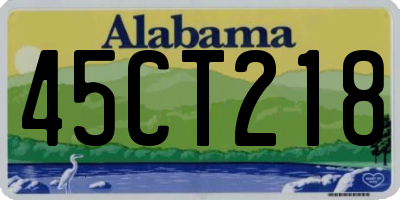 AL license plate 45CT218