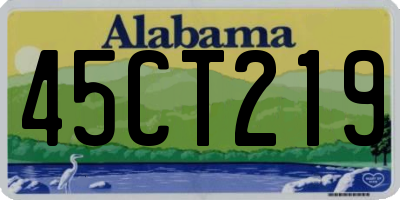 AL license plate 45CT219