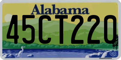 AL license plate 45CT220