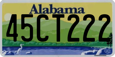 AL license plate 45CT222