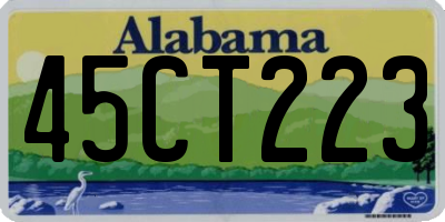AL license plate 45CT223