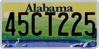 AL license plate 45CT225