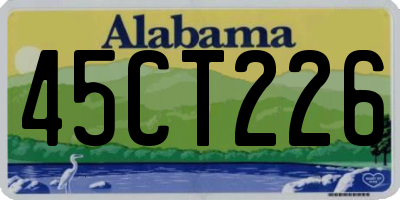 AL license plate 45CT226