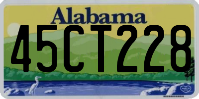 AL license plate 45CT228