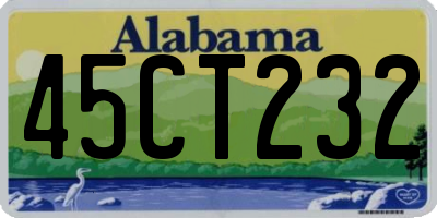 AL license plate 45CT232