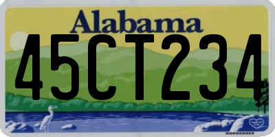 AL license plate 45CT234