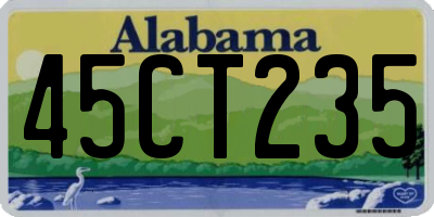 AL license plate 45CT235
