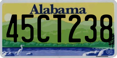 AL license plate 45CT238