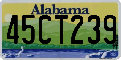 AL license plate 45CT239