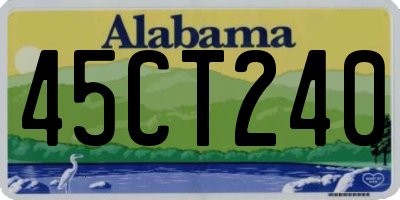 AL license plate 45CT240