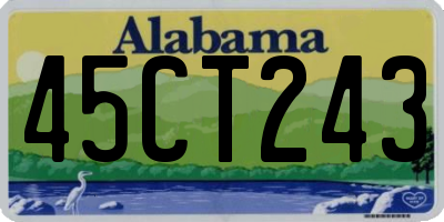 AL license plate 45CT243