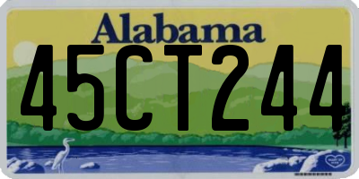 AL license plate 45CT244