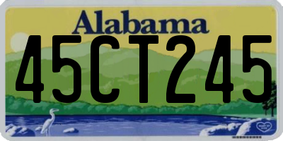 AL license plate 45CT245