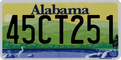 AL license plate 45CT251