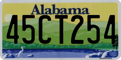 AL license plate 45CT254