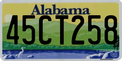 AL license plate 45CT258
