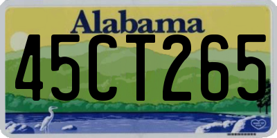 AL license plate 45CT265