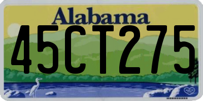 AL license plate 45CT275