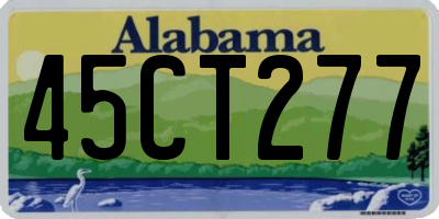AL license plate 45CT277