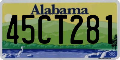 AL license plate 45CT281