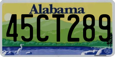AL license plate 45CT289