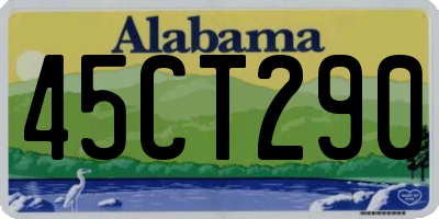 AL license plate 45CT290
