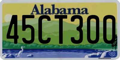 AL license plate 45CT300