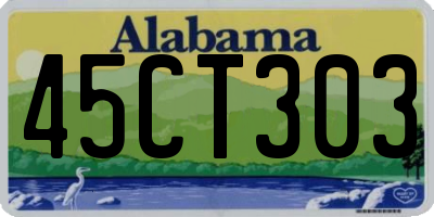 AL license plate 45CT303