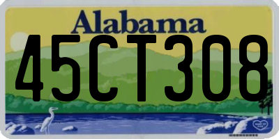 AL license plate 45CT308