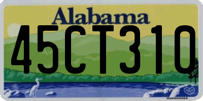 AL license plate 45CT310