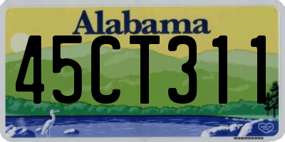 AL license plate 45CT311