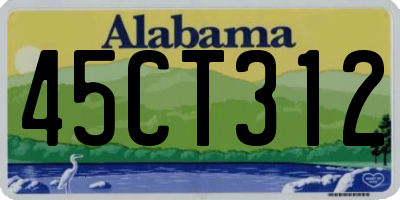 AL license plate 45CT312