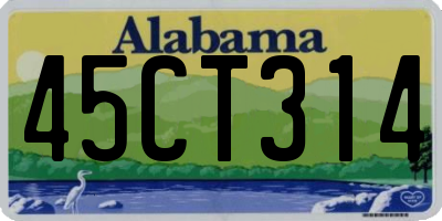 AL license plate 45CT314