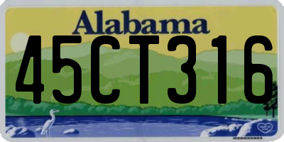 AL license plate 45CT316