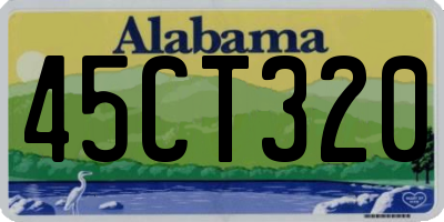 AL license plate 45CT320