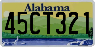 AL license plate 45CT321