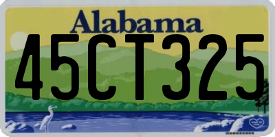 AL license plate 45CT325