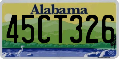 AL license plate 45CT326