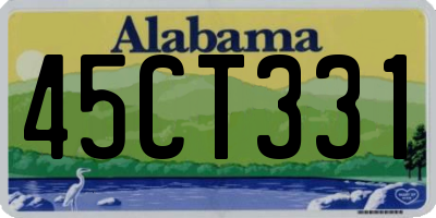 AL license plate 45CT331