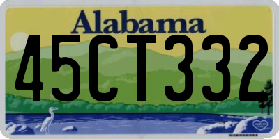 AL license plate 45CT332